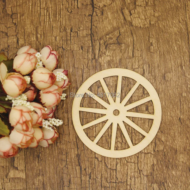 Деревянный вырез формы колесо поезда-несколько размеров-лазерная резка