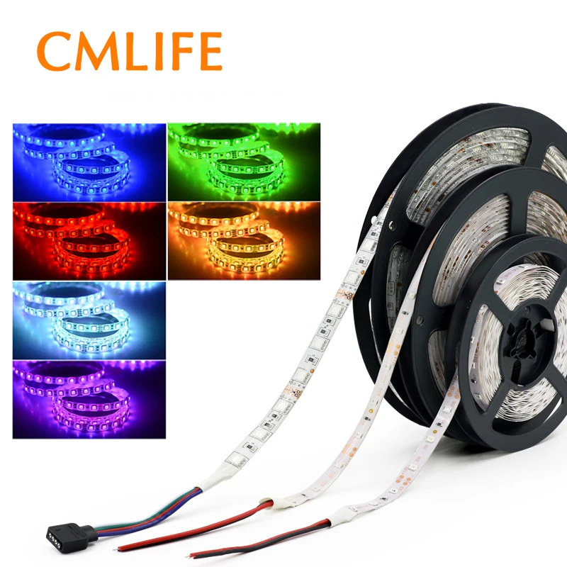 Водонепроницаемая светодиодная ленсветильник RGB 5 м 300 светодиодов 3528 5050 12 В