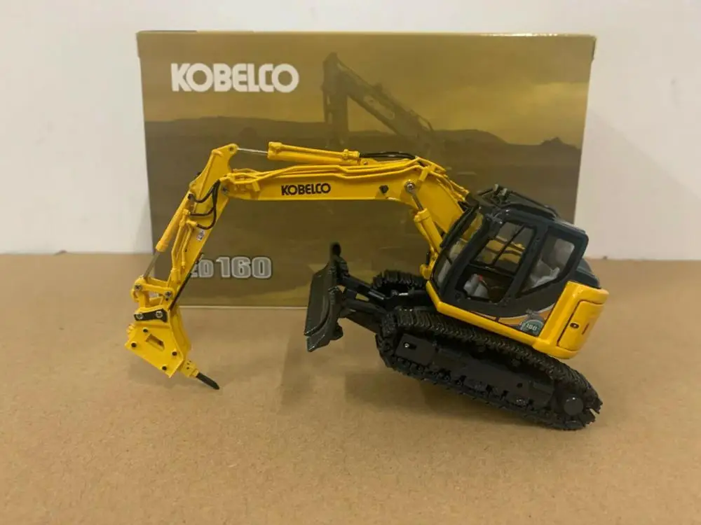 

Малый Круглый экскаватор Ros Kobelco ED160BR-5, желтая модель в масштабе 1:50