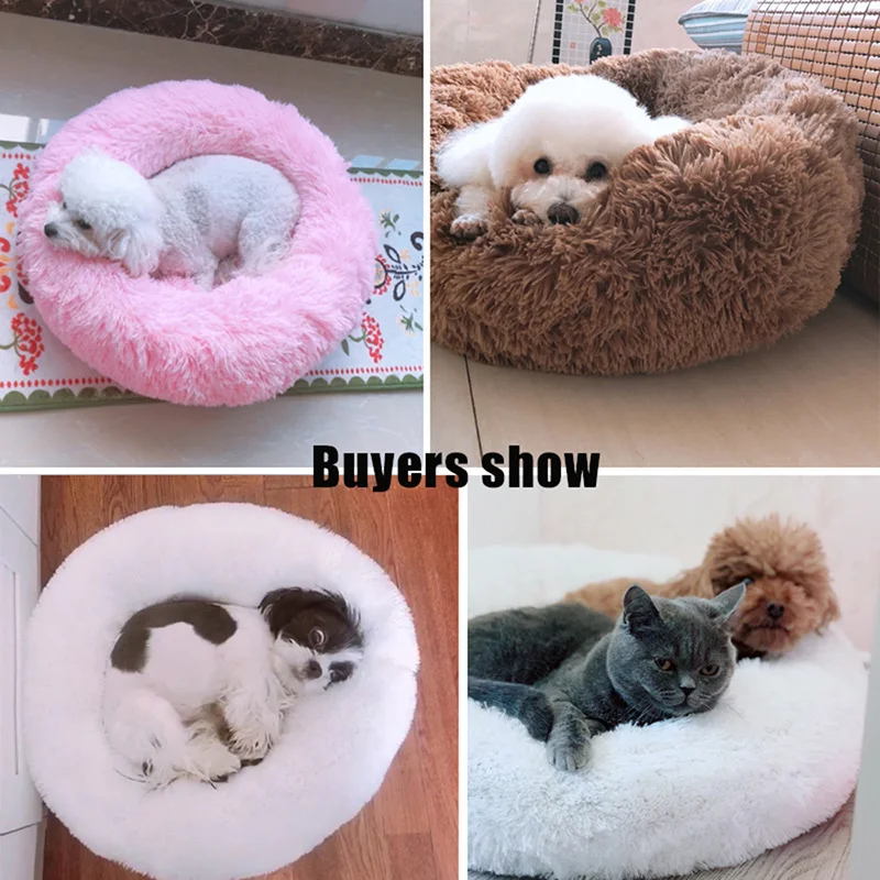 

Pet Dog Bed Comfortable Donut Dog Bed Kennel Ultra Soft Washable Dog and Cat Cushion Bed Winter Warm Sofa panier chien