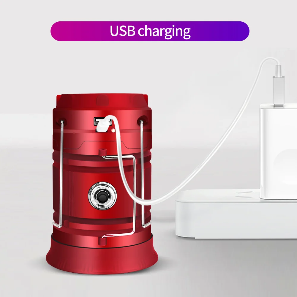 Светодиодный складной светильник на солнечной батарее с портативной лампой