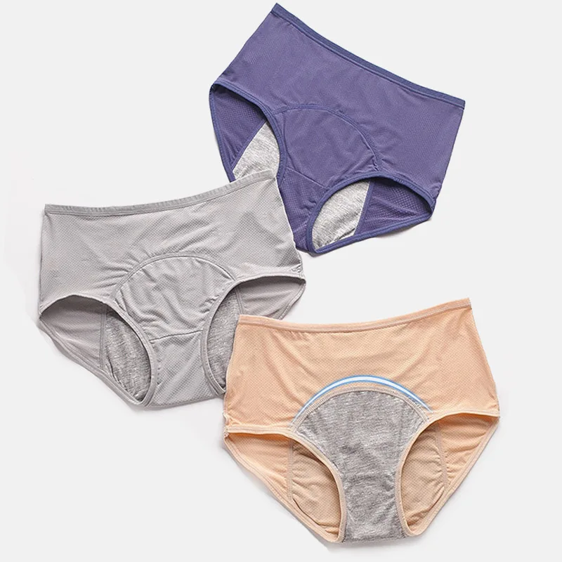 

Leak Proof Menstrual Panties Physiological Pants Women Underwear Period Cotton Waterproof Briefs Plus Size Female Lingerie
