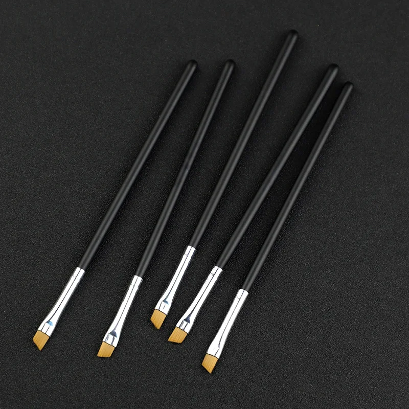 1 шт. Кисть для макияжа бровей Сверхтонкая кисть подводки глаз кремовая