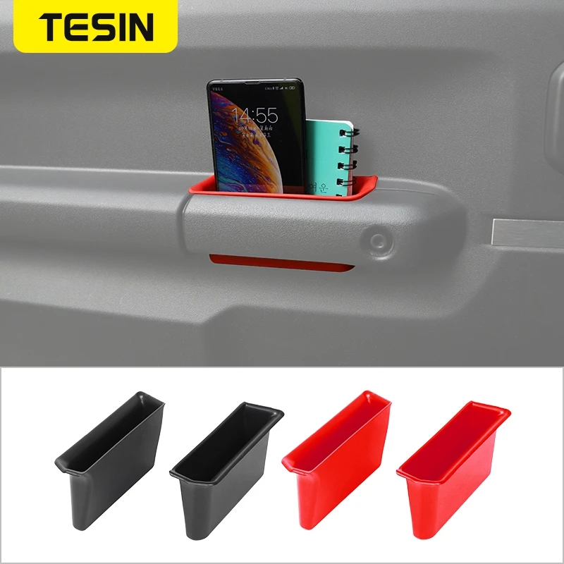 

TESIN Car Door Armrest Storage Box Handle Pocket For Suzuki Jimny JB74 2019 2020 2021 Stowing Tidying Car Interior Accessories