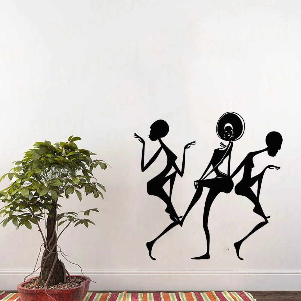 Африканские танцующие девушки художественные креативные настенные наклейки для