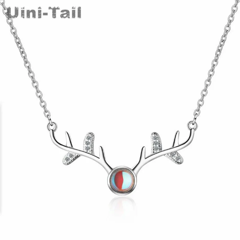 Ожерелье Uini Tail из серебра 925 пробы с вставками лося|Ожерелья| |