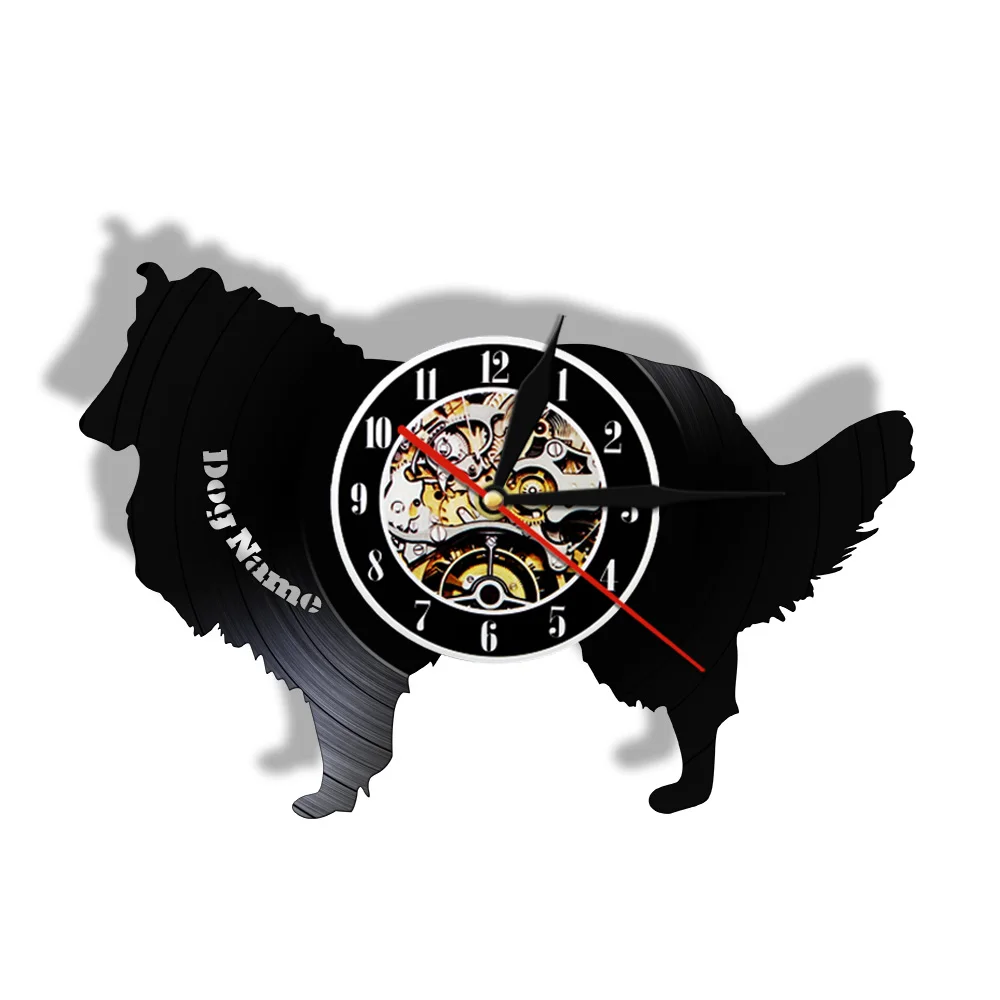 Настенные часы Schnauzer с изображением собаки шероховатый колли виниловая пластина