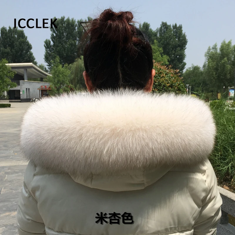 Fox Fur Collar Genuine Leather Grass Scarf Warm Down Jacket Cotton-padded Universal Hat Single Buy Oversized |