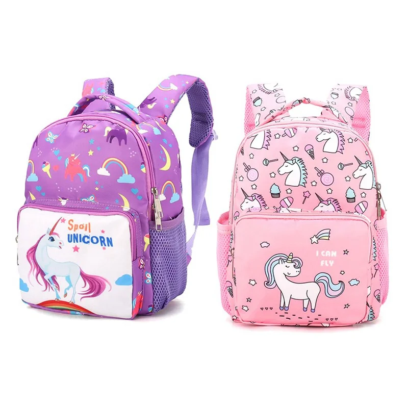 Милые школьные ранцы для девочек с единорогом, Детские рюкзаки для начальной школы с мультяшным принтом, вместительные детские сумки