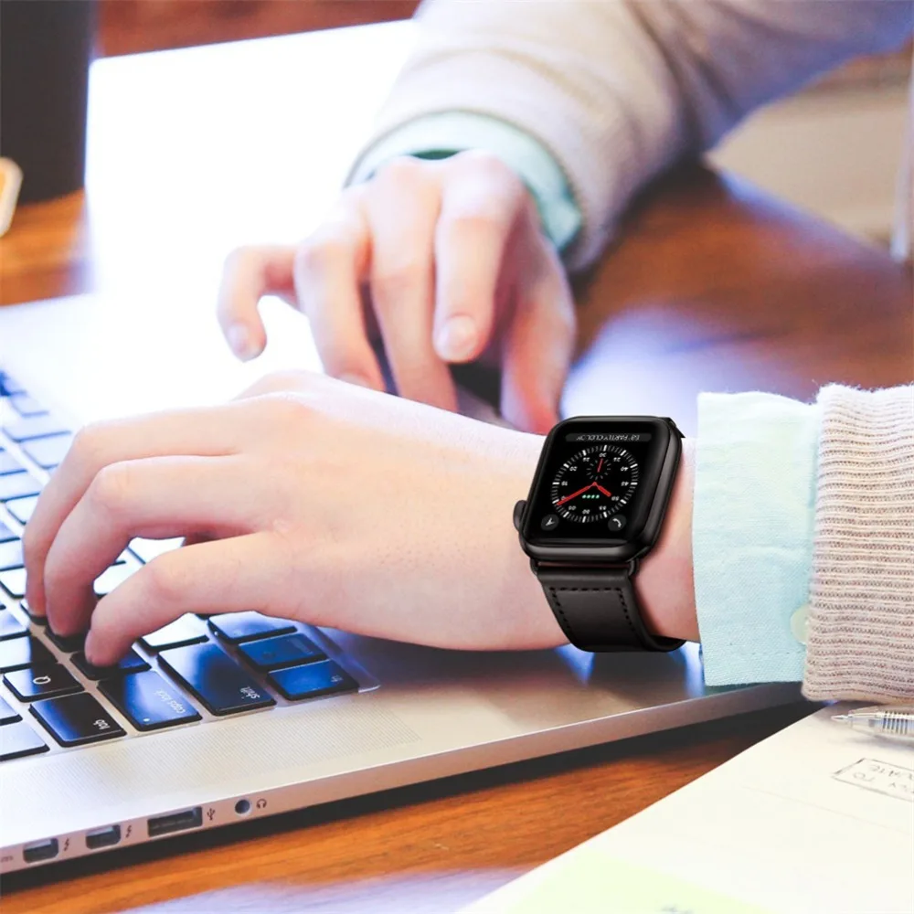 Высококачественный ремешок из натуральной кожи для Apple Watch Series 4 44 мм 40 мм ремешок для iWatch 1 2 3 42 мм 38 мм ремешок для часов