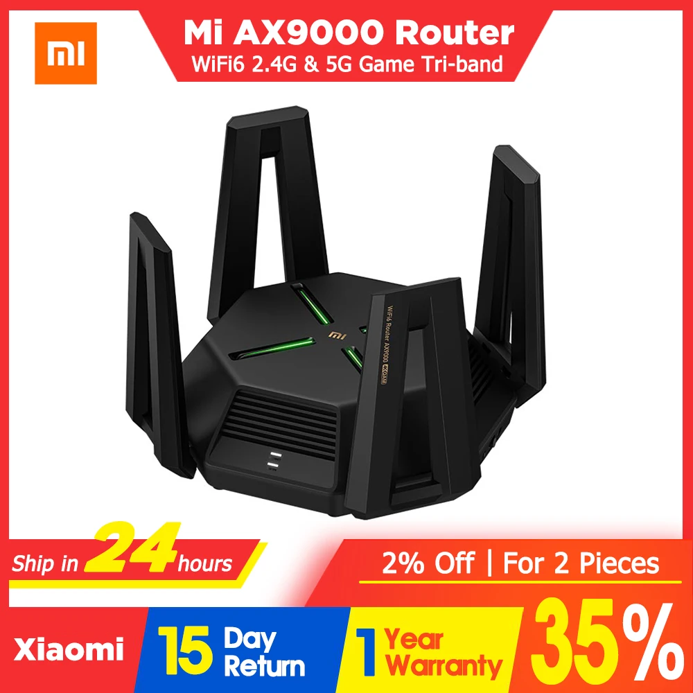 Новинка XIAOMI AX9000 роутер AIoT Tri channel WIFI6 1GB RAM 4K QAM 2 4G & 5 0 GHz 12 Gigabit антенны с высоким