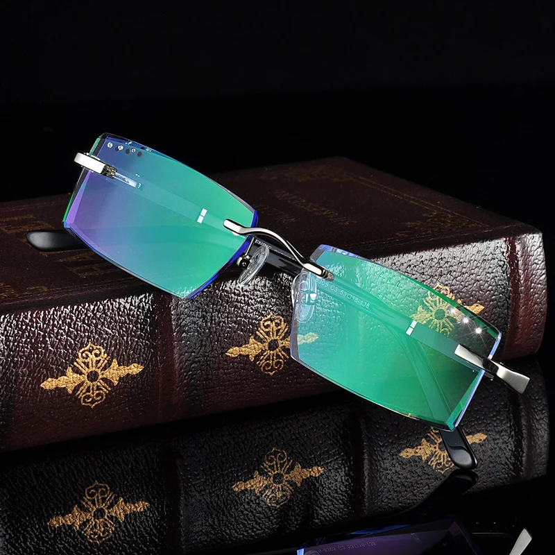 Очки по рецепту для мужчин модные индивидуальному заказу без оправы