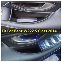 auto styling front door handle armrest container holder tray storage box fit for mercedes benz w222 s class 2014 2020 interior
