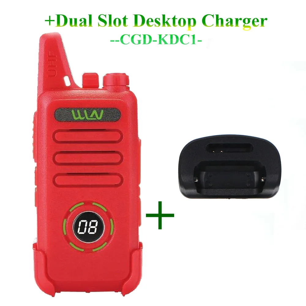 Add a desk charger WLN KD-C1 Plus Mini Walkie Talkie UHF 400-470 МГц с 16 каналами двухстороннее радио FM приемопередатчик KD-C1plus - Цвет: Add a desk charger