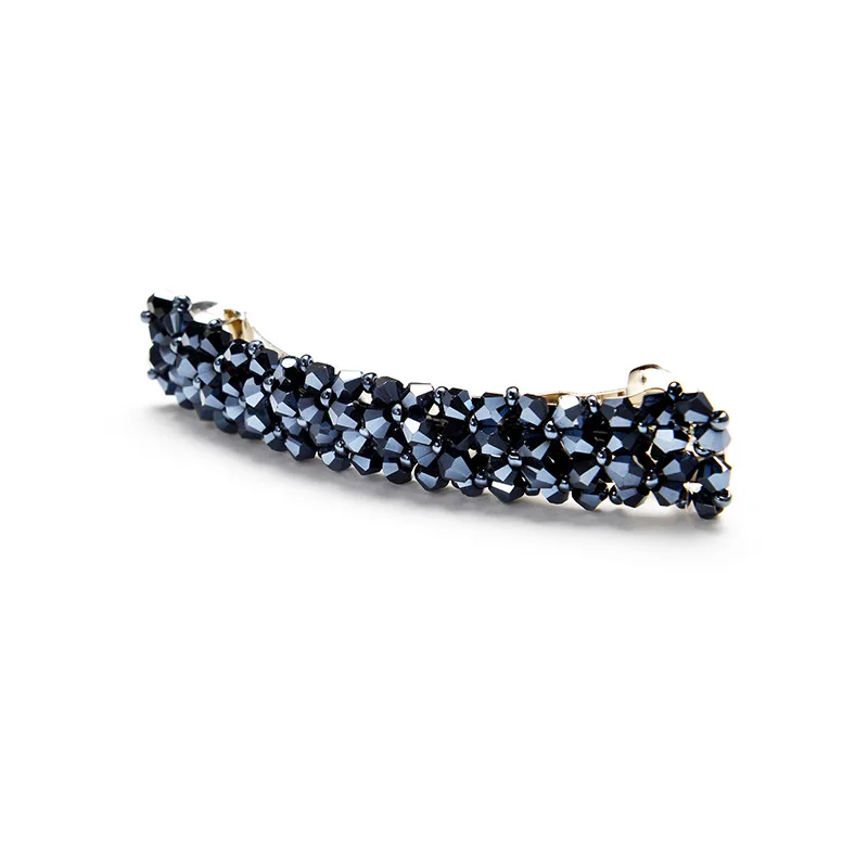 Новинка винтажная четырехрядная плетеная леска с кристаллами пружинный зажим