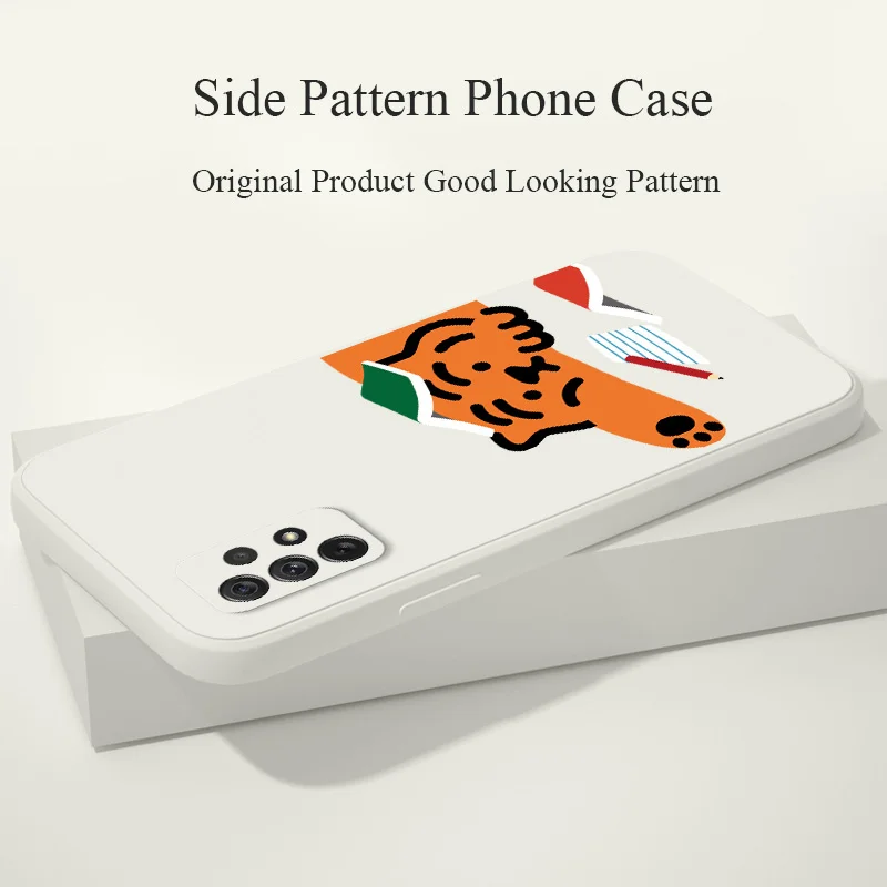 

Working Tiger Camera Lens Protect Case For Samsung Galaxy A72 A52 A42 A32 A22 A21S A02S A12 A02 A71 A51 A41 A31 Soft Phone Cover