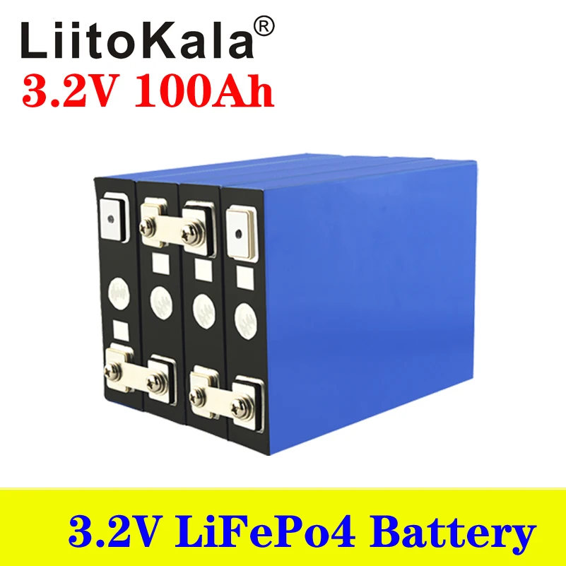 Kup LiitoKala 3.2v 105Ah LifePo4 Baterii Iithium 300A 3C Wysoki Odpływ Dla Majsterkowiczów 12V 24V Falownik Solarny Pojazd Elektryczny Samochód Golfowy