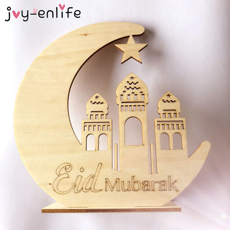 

Ramadan Eid Mubarak Decorations For Home Moon Wooden Plaque Hanging Ornaments Islam Muslim Festival Event Party Supplies