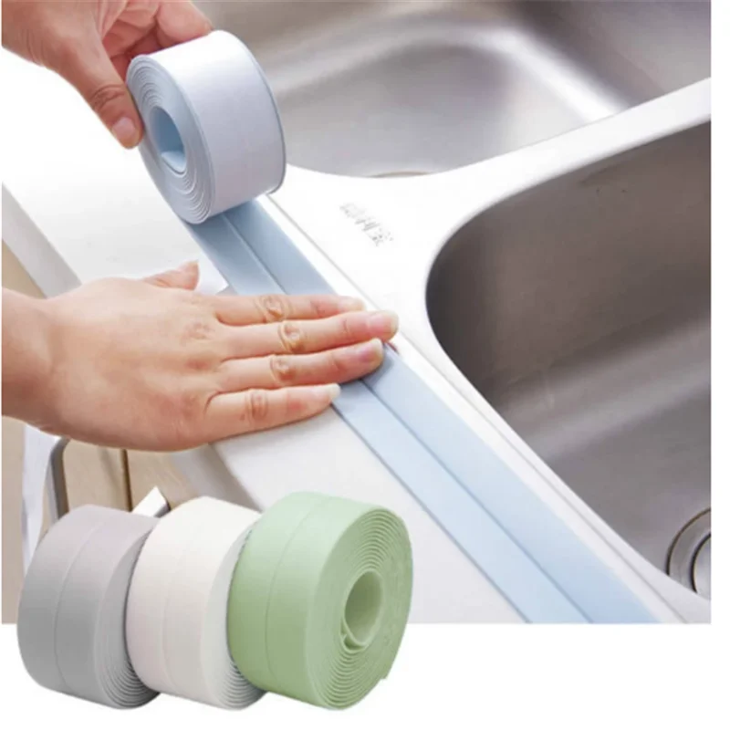

3.2mx22mm Bathroom Shower Sink Bath Sealing Strip Tape White PVC Self Adhesive Wall Stickers Waterproof Wall Sticker for Kitchen