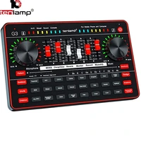 tenlamp single g3 live sound card microphone sound mixer board live streaming voice changer sound card studio record for phone