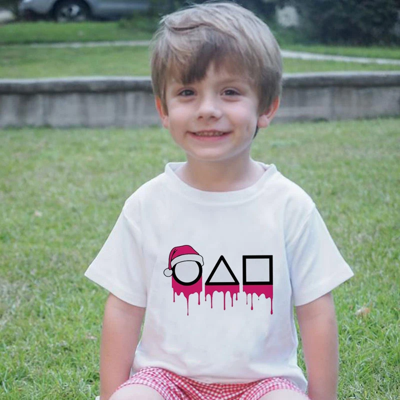 

2-9 Year Old Children's T-Shirts Boys Girls Cartoon Anime Clothes Cute And Funny Children Clothes Printing Summer Christmas