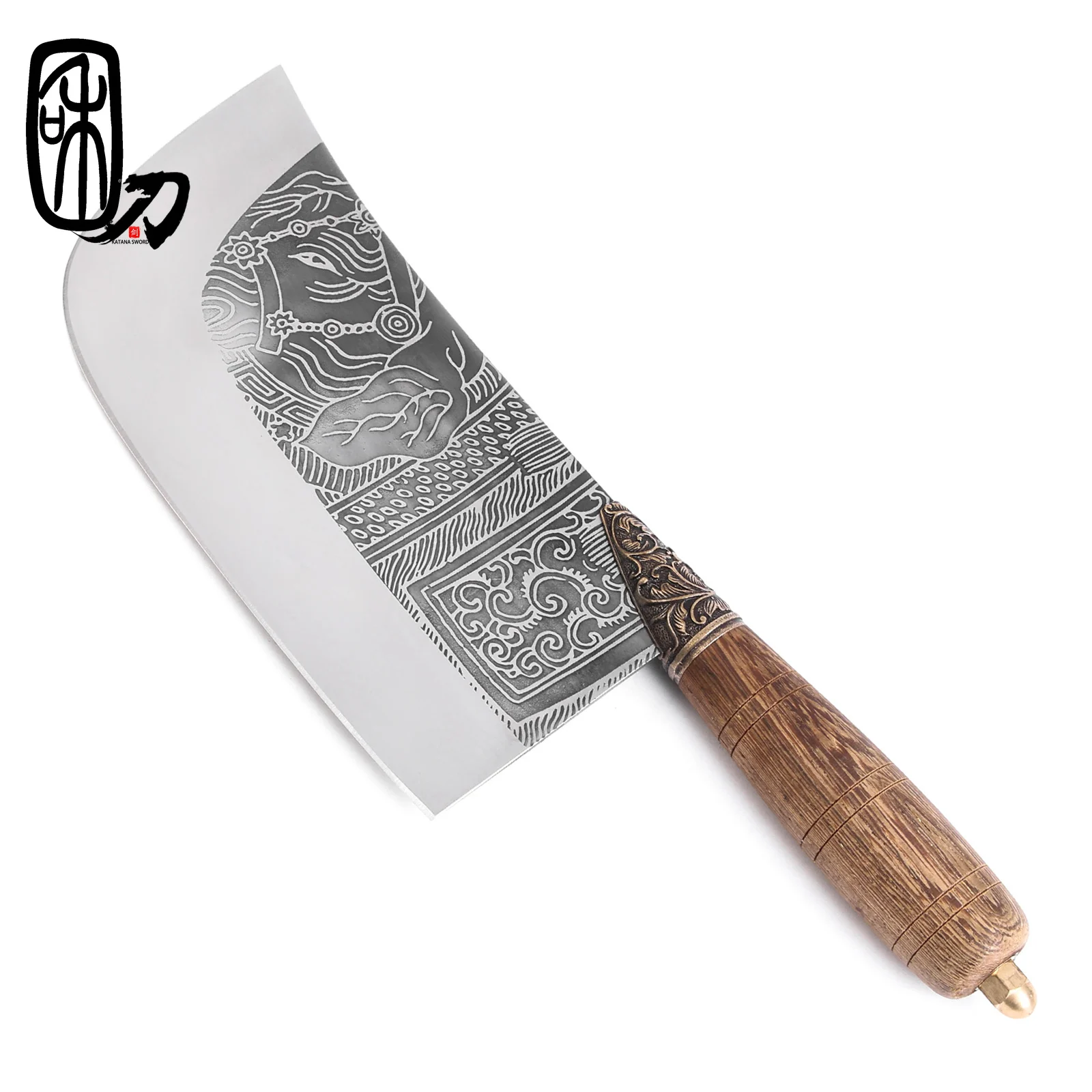 

Handmade Elephant Grain Slicing Stainless Steel Chef's Knife