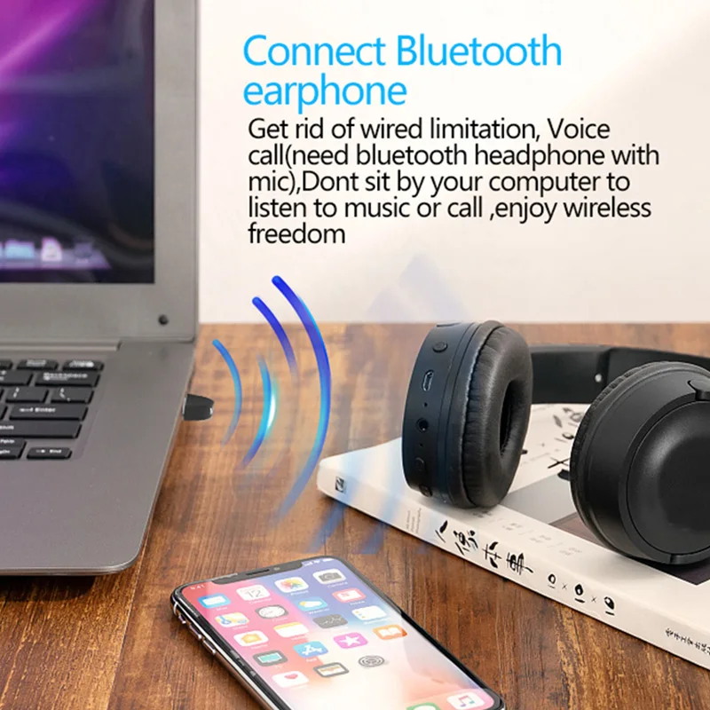 Bluetooth адаптер 5,0 USB настольный компьютерный блок фар Bluetooth аудио приемник Ключ Музыка Аудио приемник Windows передатчик