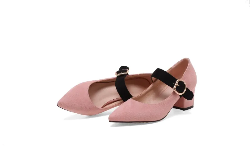 Женские туфли на высоком каблуке заостренный носок замша лодочки высокий каблук