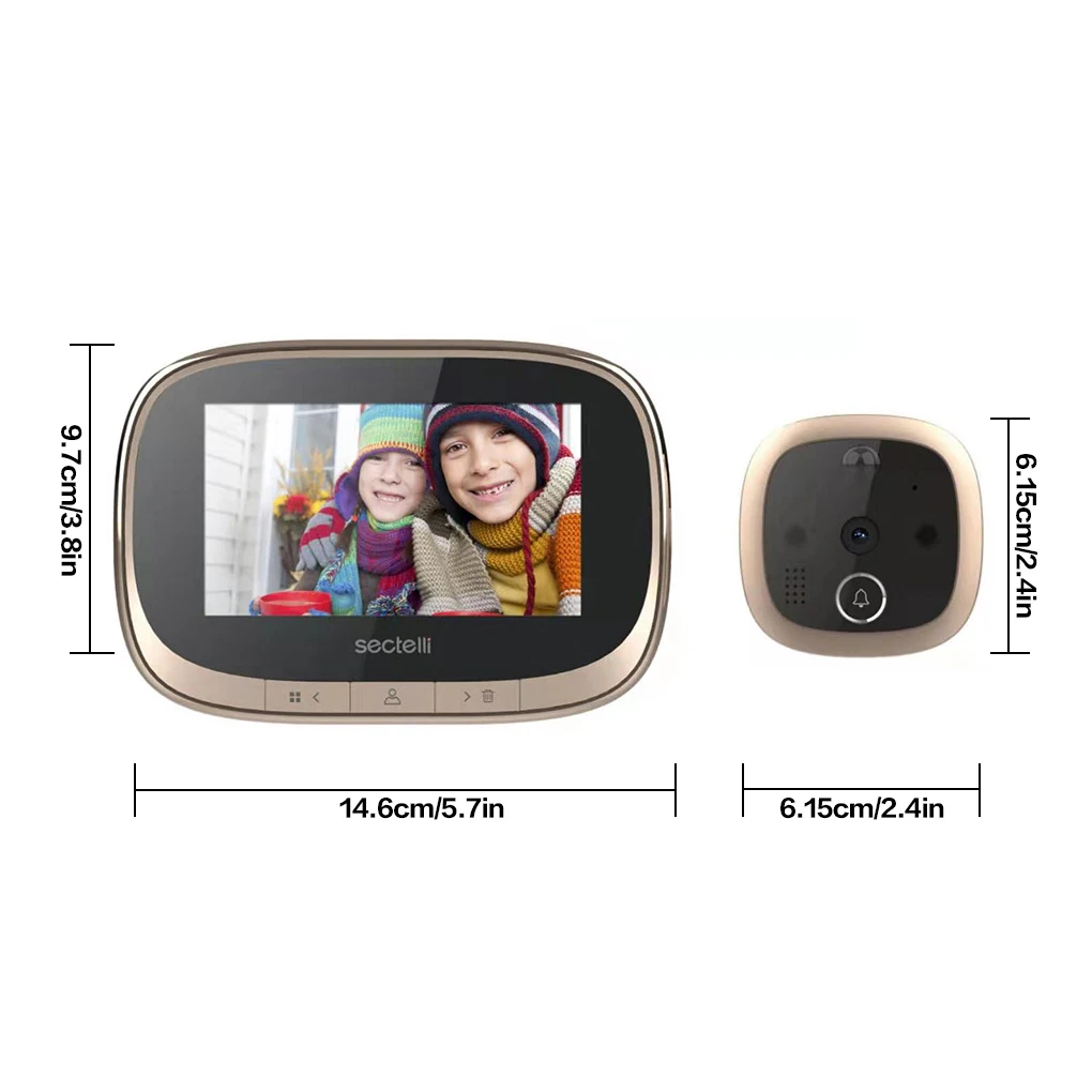

Home Video Doorbell Entrance Door Plastic 5 Million Pixel HD Camera Motion Sensor Smart Door Bell
