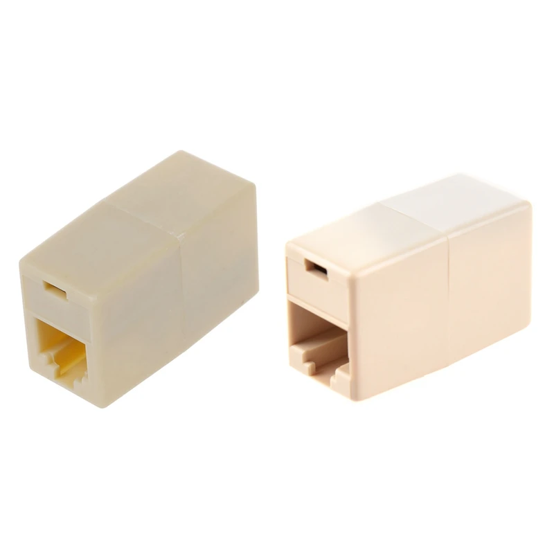 10 шт. Rj45 Cat5 муфты-столярные-половые смены и 5 бежевый пластик Rj11 6P4C женский/женский