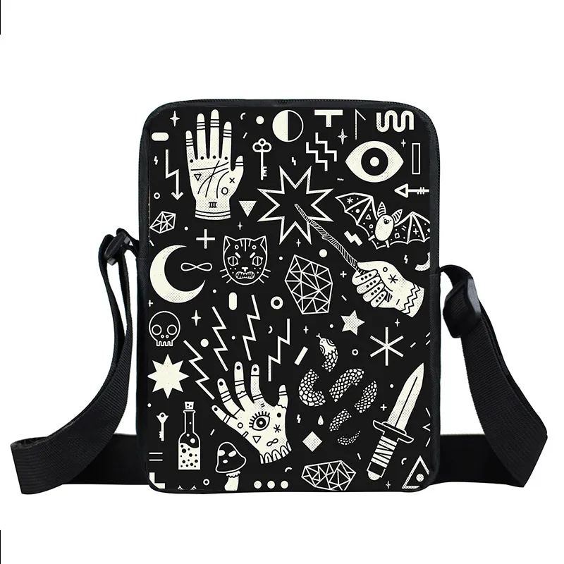 Сумка-мессенджер Witch Witchcraft/черная кошка женский клатч Холщовая Сумка через плечо