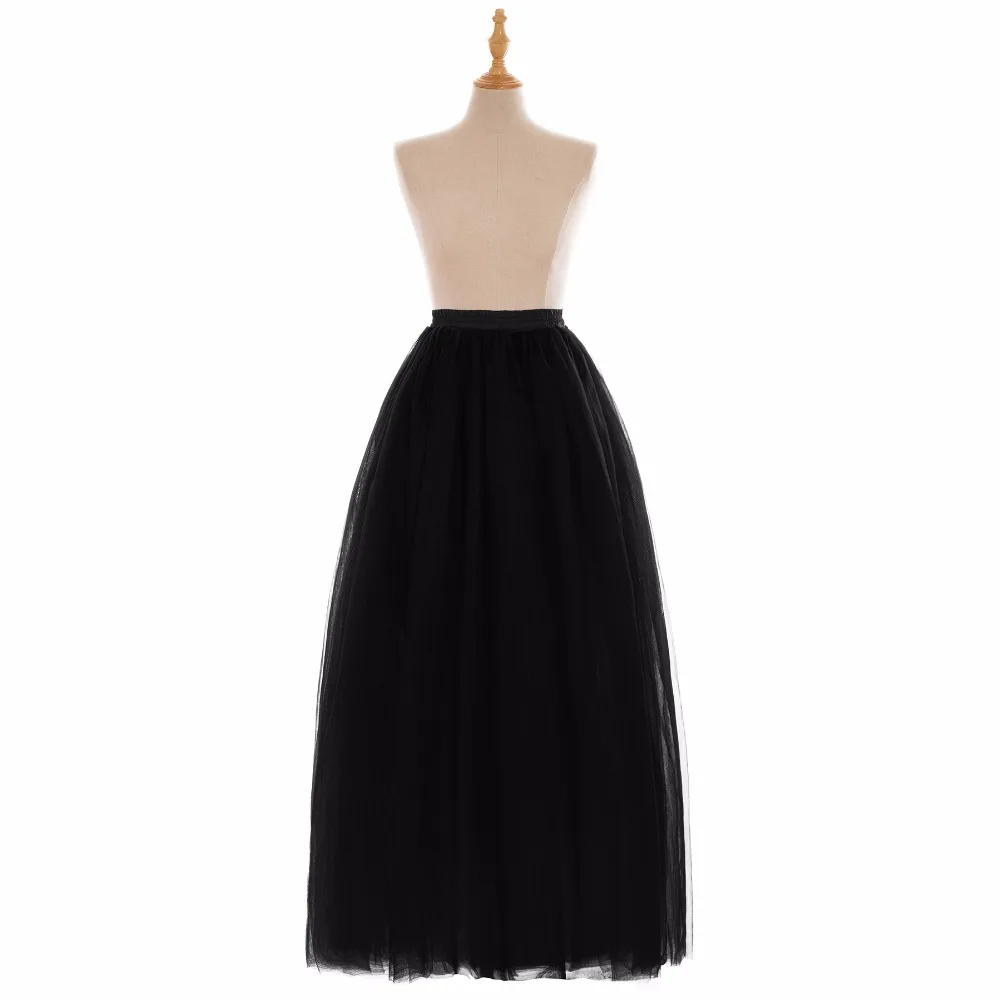 Женская юбка пачка длинная 6 слойная подъюбник для выпускного вечера 2018