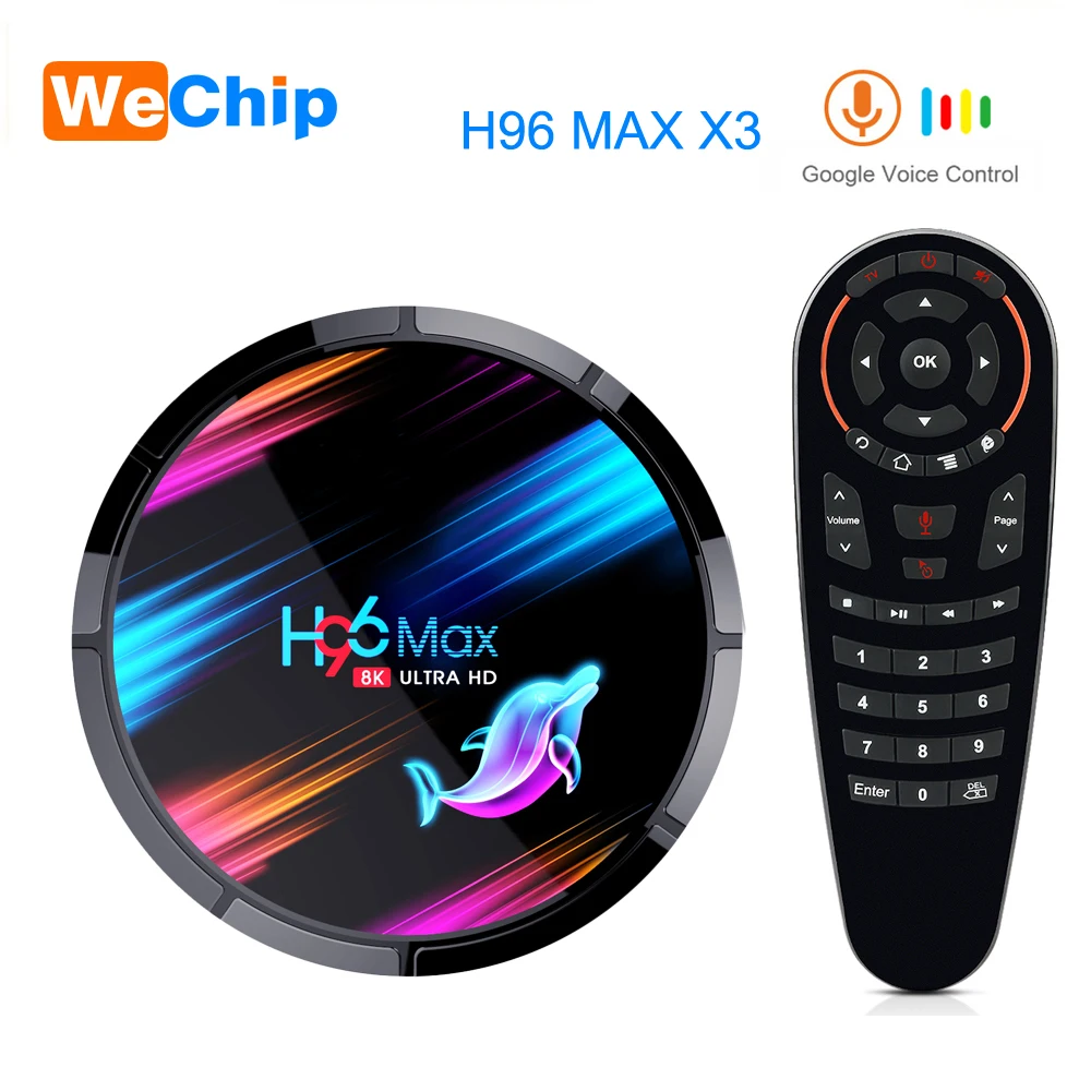 H96 MAX X3 Android 9 0 ТВ Box Amlogic S905X3 Quad core 2 4 г и 5G Wi Fi Bluetooth 1000M LAN 8K H96MAX Поддержка голосовой