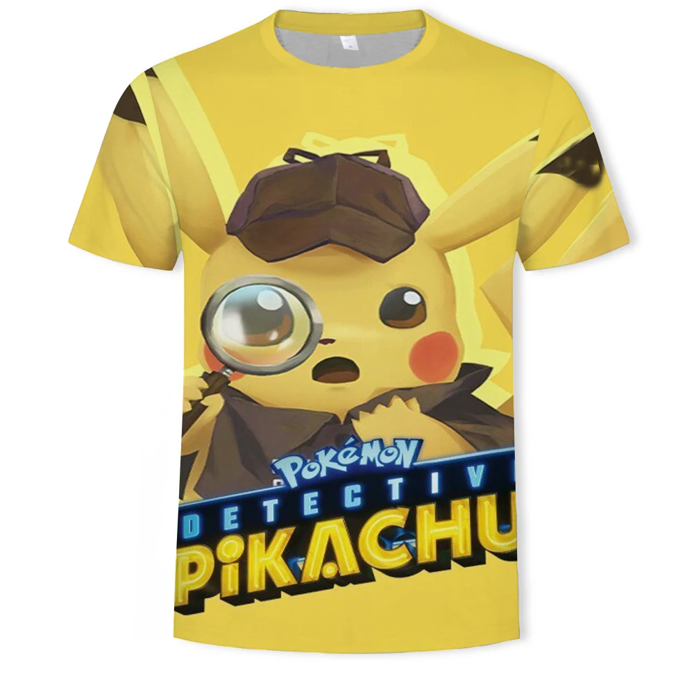 

T Shirt For Men Summer New Style Youth T-shirts Happy Pokmon 3d Digital Print Tops Series Cool Boy Girl Casual Fashion T-shirt