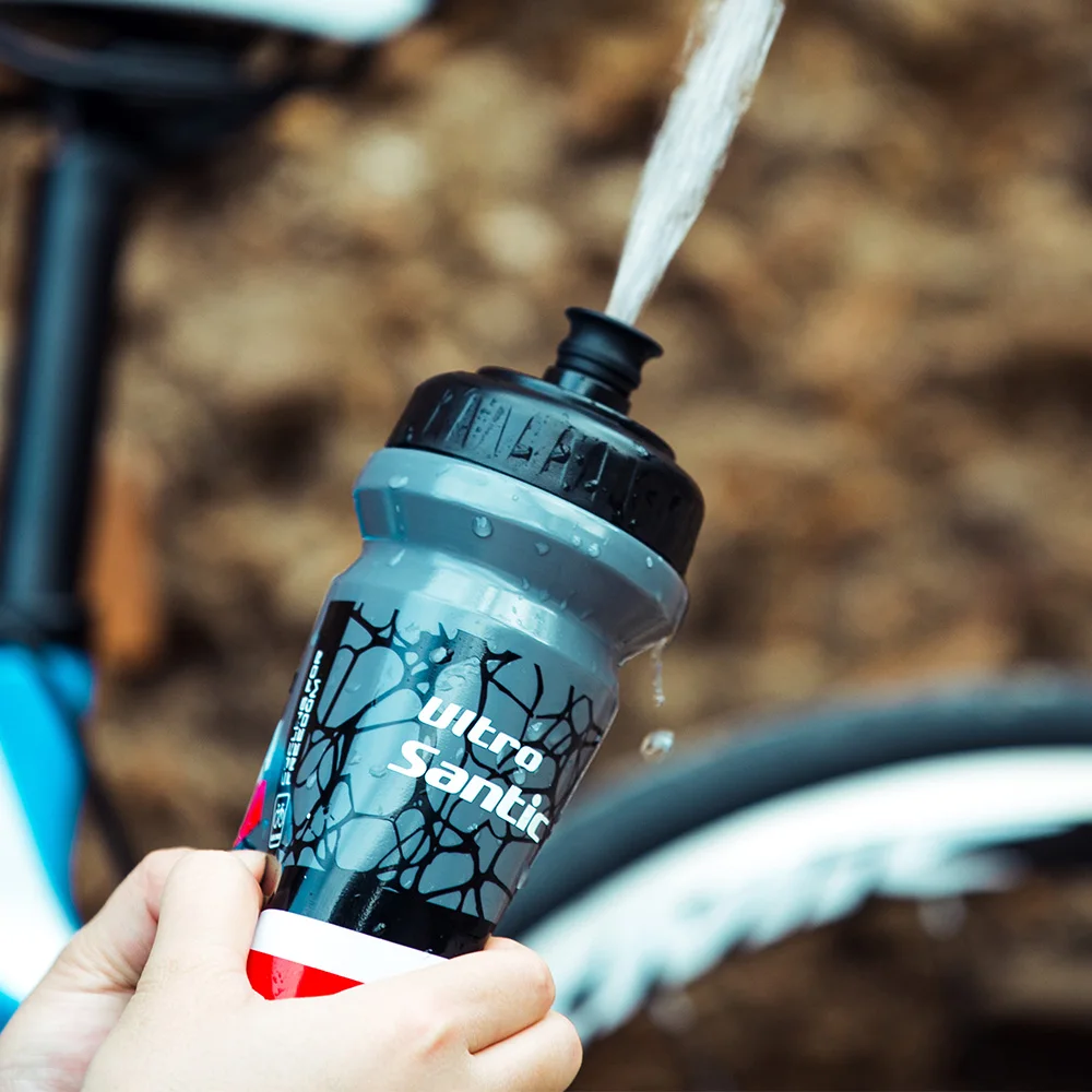 

Santic Sport Water Bottles Squeeze Plastic Impact Resistance Bicycle Drink Bottle Lightweight Cycling Cup Accessories 500ML