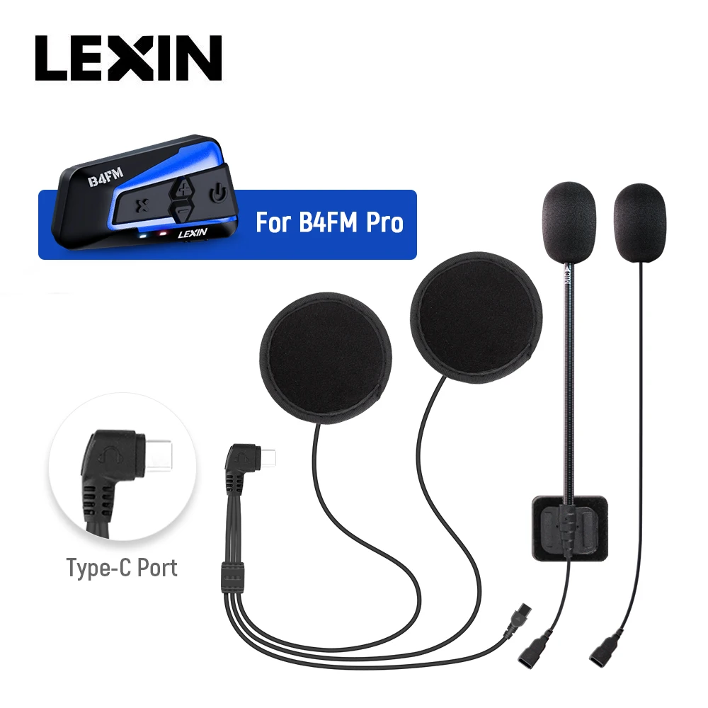 LEXIN LX B4FM PRO гарнитура для внутренней связи и набор зажимов шлема с