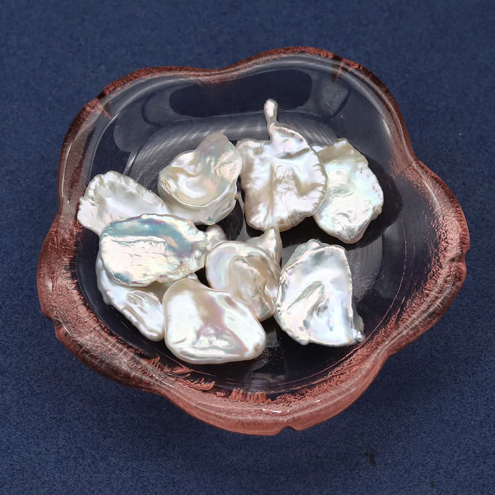 

2PC Petal Shape Pearl Natural Freshwater Pearls Beads No Hole Loose Beads for Necklace Bracelet Jewelry Making DIY Size 13-18mm