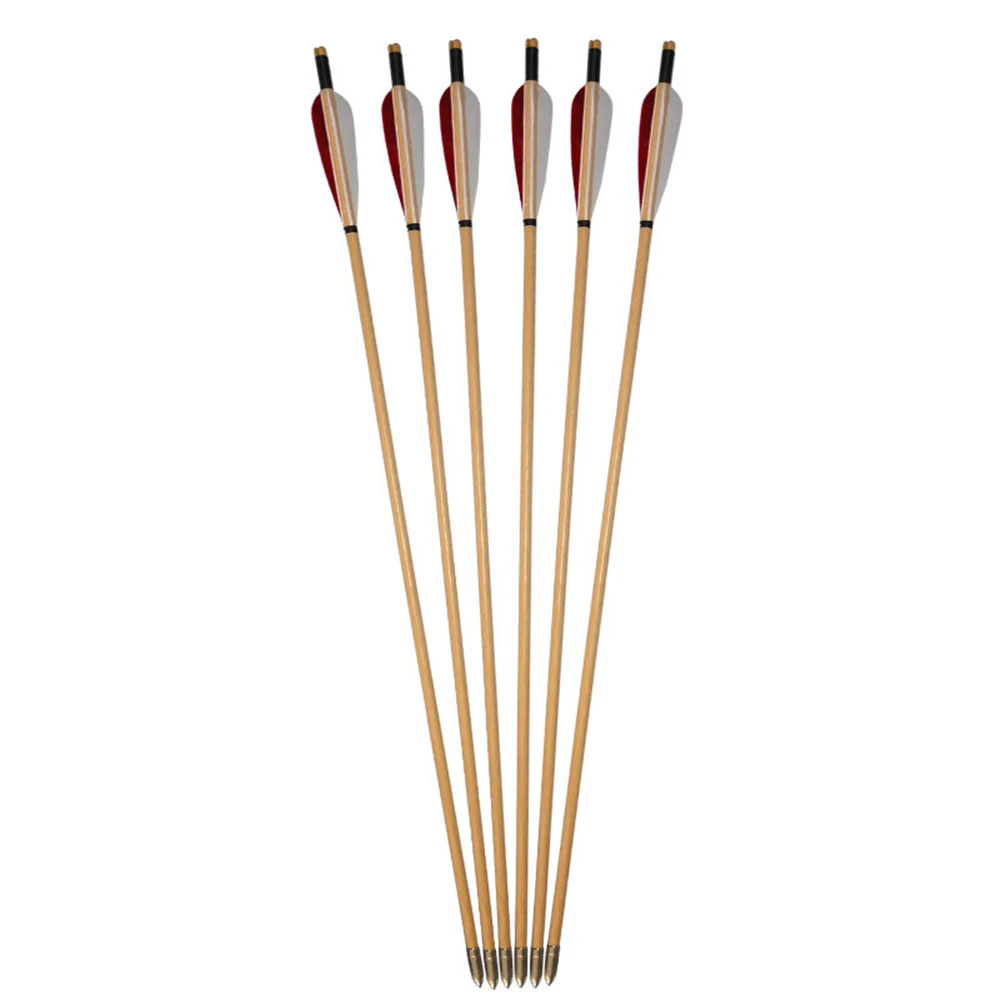 

Hunting Arrows Achery Wood Arrows Turkey Feathers Handmade Wooden Arrow for Recurve Bow Traditional Longbow