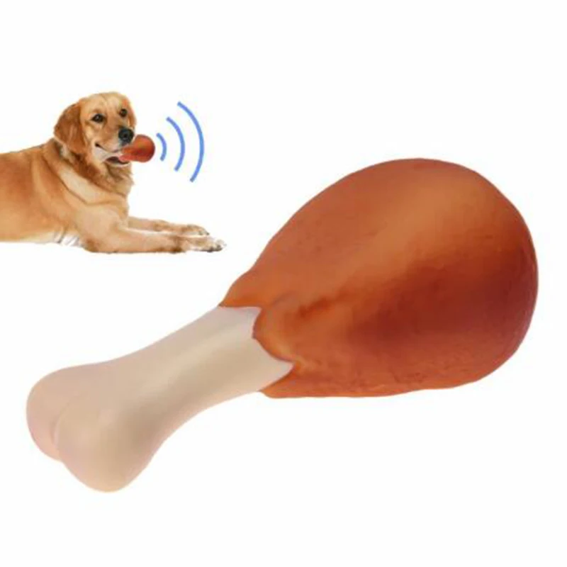 

Pet Dog Toy Rubber Chicken Leg Puppy Sound Squeaker Chew Toys For Dogs
