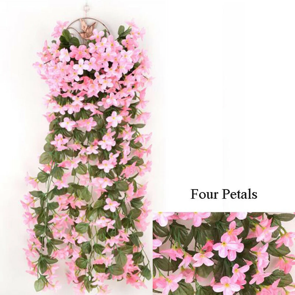 

Artificial Fake Flowers Ivy Vine Hanging Garland Plant Wedding Home Decoration Spring Autumn Garden Arch DIY Fake Plant Vine