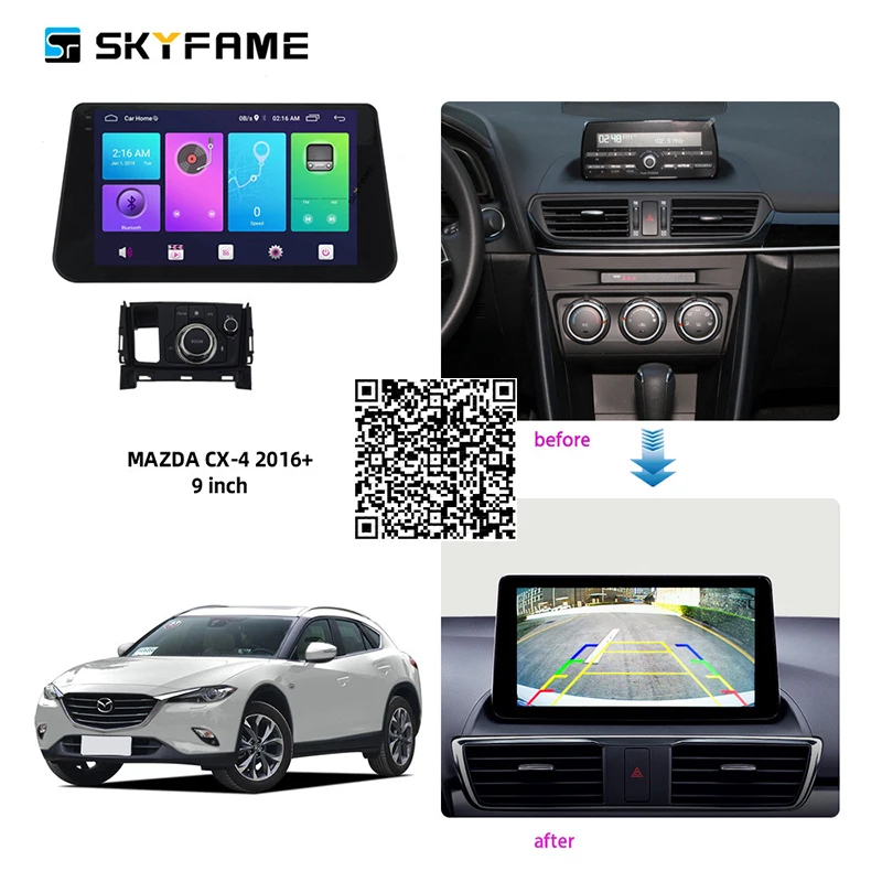 

SKYFAME 4 + 64G Авто Радио стерео для Mazda CX-4 2016 Android мультимедиа Системы gps-навигация, dvd-плеер