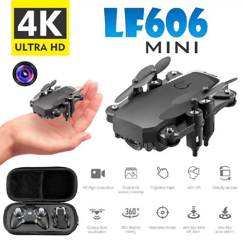 Lf606 Wi Fi Fpv складной Дрон с дистанционным управлением 4k Hd Камера следите за