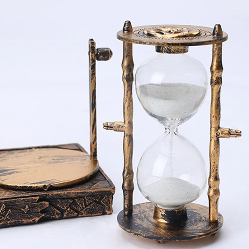 

2 in 1 Retro Crystal Ball Hourglass Timer with Light Music Decoration for Desk Cabinet Living Room Home Home Decor LBShipping