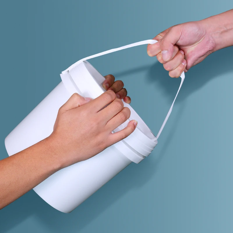 6 литровый круглый пластиковый ведро с ручкой и крышкой пищевой контейнер для