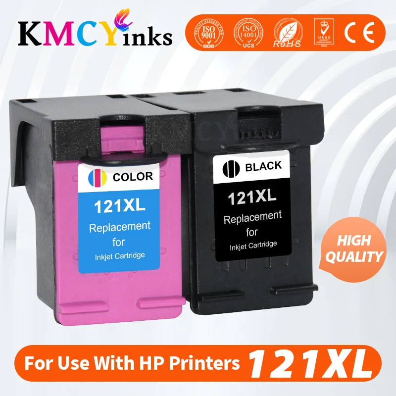 

Картридж KMCYinks 121XL для принтера hp 121 xl hp121, чернильный картридж для принтера hp photosmart C4683 Deskjet D2563 F4283 F2423 F2483 F2493