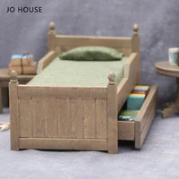 jo house distressed antique bed with drawers 112 16 dollhouse minatures model dollhouse accessories