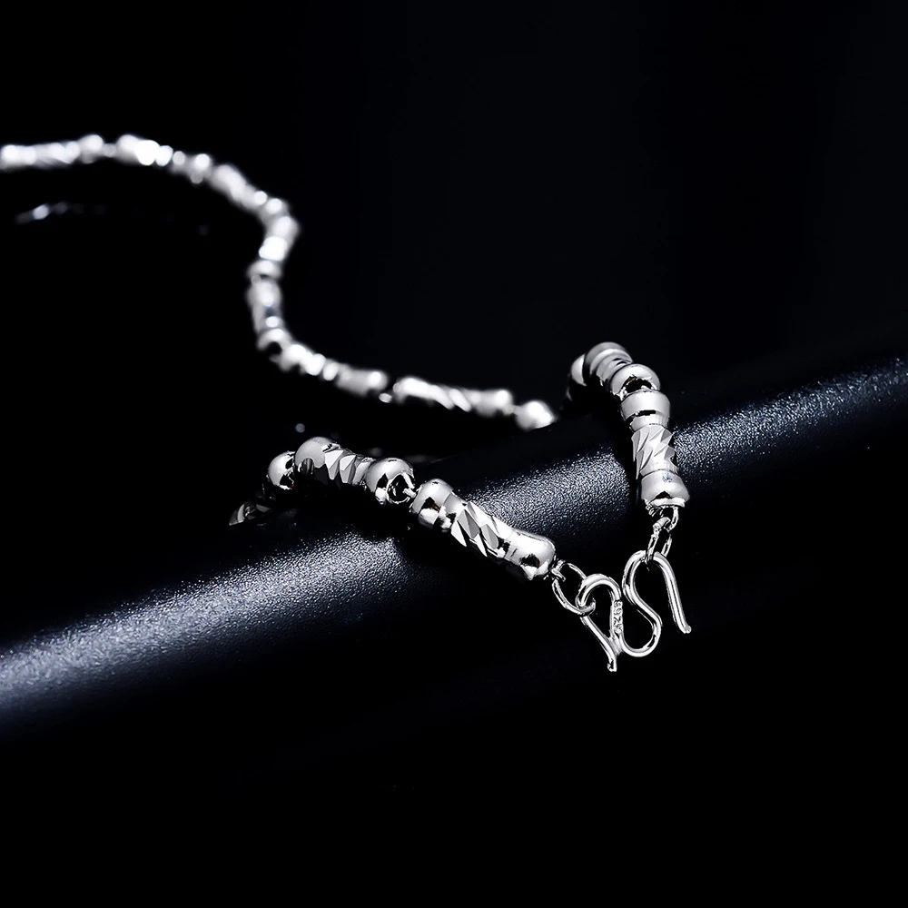 Мужское ожерелье из стерлингового серебра S925 шириной 5 мм цепочка-слиток модное