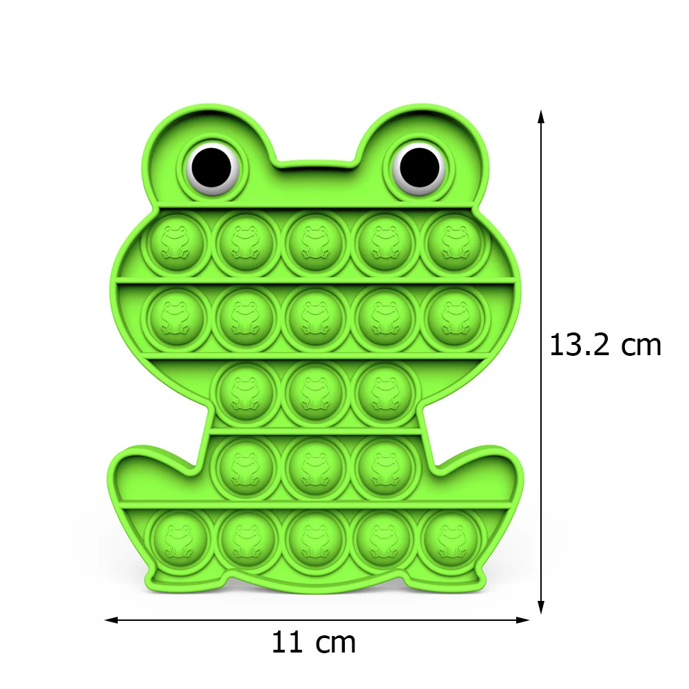 

Animal FROG Shape Push Bubble Sensory POP Fidget Autism Relief Stress Adult Children Desktop Anti Stress Educational Toy