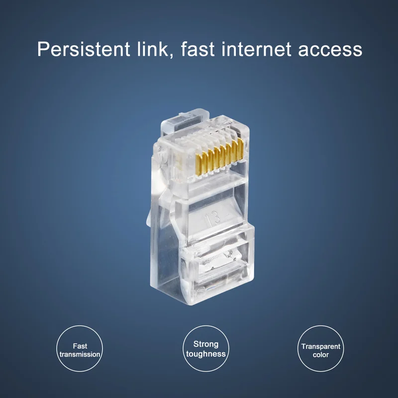 100 шт. Rj45 разъем Cat5e Cat6 сетевой неэкранированный 8Pin модульный utp rj45 вилки имеют