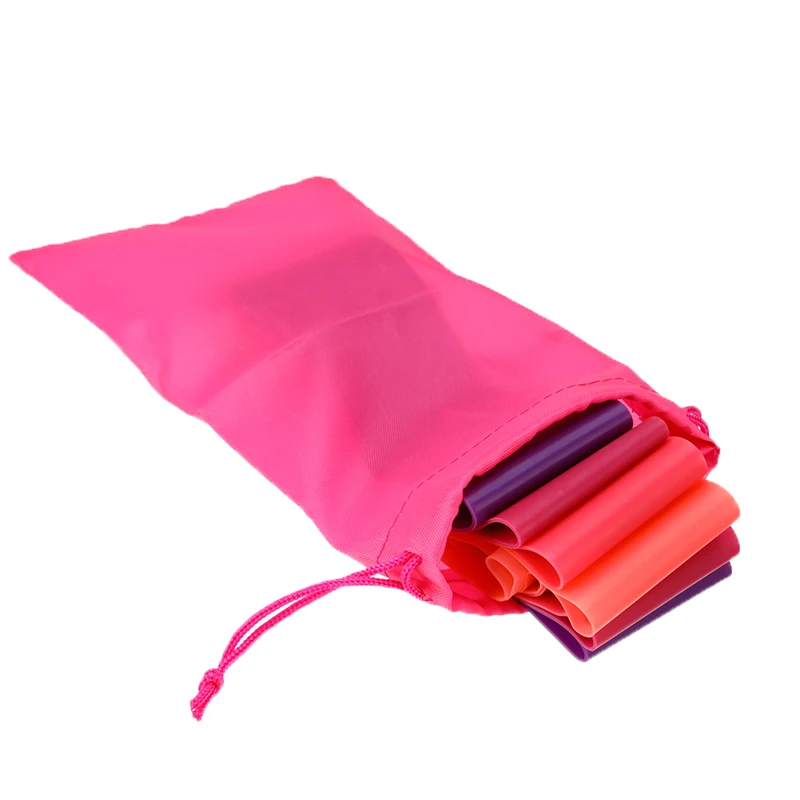 Резиновая лента 5 уровней сопротивления для тренировок фитнеса пилатеса йоги